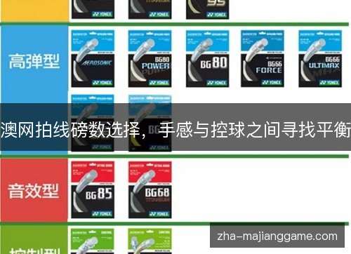 澳网拍线磅数选择,手感与控球之间寻找平衡 澳网拍线磅数选择,手感与控球之间寻找平衡